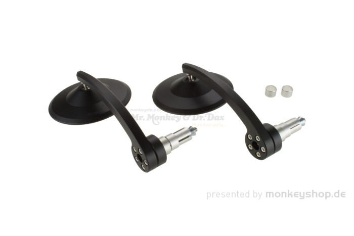 Highsider Pro "Montana Blast EVO" Lenkerenden Spiegel Set Aluminium schwarz f. Dax 125