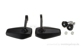 Shin Yo "BOOSTER 2" Lenkerenden Spiegel Set schwarz kurz f. Dax 125