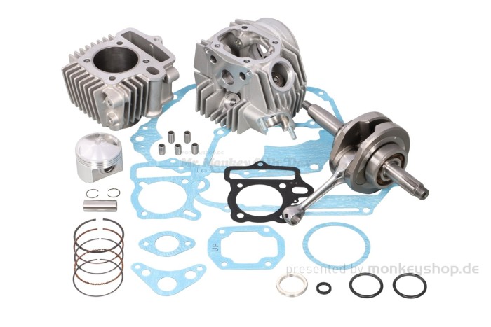 Kitaco NEW STD Aluminium Big Bore Kit 108cc mit Zylinderkopf + Kurbelwelle f. Monkey 12V + Gorilla 12V + Dax 12V