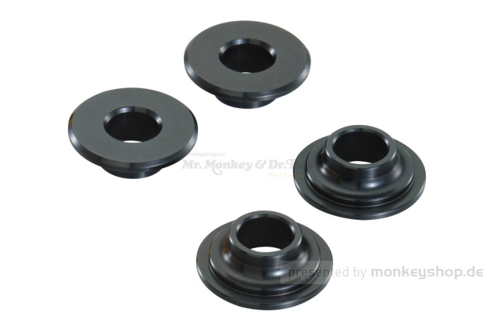 Kitaco Lagerschalen Lenker Aluminium CNC schwarz f. Monkey 125 + MSX 125 + Dax 125