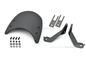 Daytona Windschild Meter Visor Aluminium schwarz inkl. Montage Halterung Satz f. Kawasaki W800