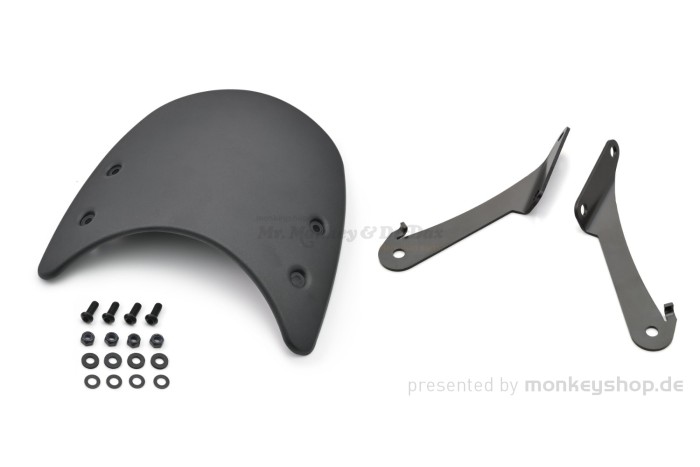 Daytona Windschild Meter Visor Aluminium schwarz inkl. Montage Halterung Satz f. Yamaha XSR900