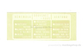 Honda Aufkleber Warnhinweis Tank weiß deutsch/englisch/französisch