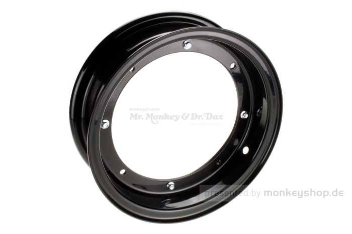 3.00x10 Felge Stahl schwarz 2-teilig f. Dax 50 70