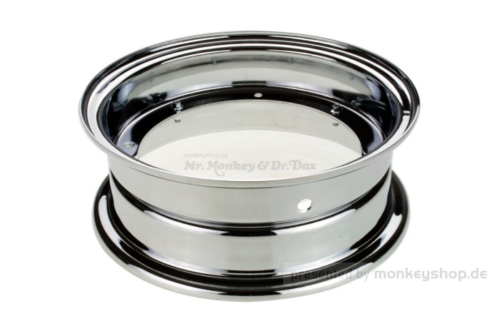 3.50x10 Felge Stahl verchromt 2-teilig f. Dax 50 70