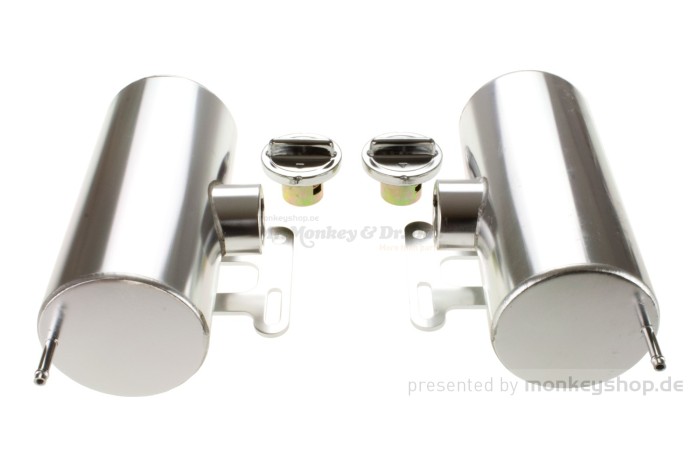 Zusatz Tank Set Aluminium silber 2 Stück