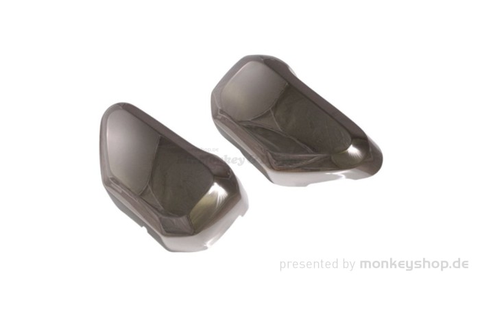 Luftfilter Gehäuse Cover Deckel Set schwarz chrom selbstklebend 2 Stk. f. Monkey 125