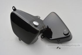 Daytona Seitendeckel GFK schwarz f. Kawasaki W400 W650 W800