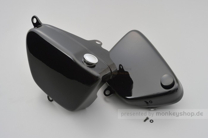 Daytona Seitendeckel GFK schwarz f. Kawasaki W400 W650 W800