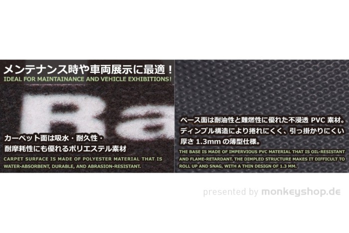 Kitaco Werkstatt Matte Unterlage Teppich 198x70cm