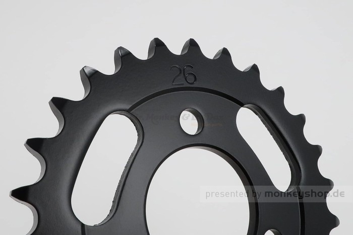 Kitaco Kettenrad 26T hinten schwarz f. Monkey 50 + Gorilla