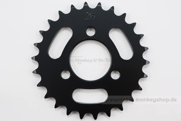 Kitaco Kettenrad 26T hinten schwarz f. Monkey 50 + Gorilla