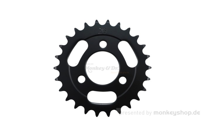 Kitaco Kettenrad 26T hinten schwarz f. Monkey 50 + Gorilla