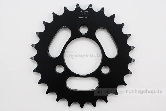 Kitaco Kettenrad 25T hinten schwarz f. Monkey 50 + Gorilla