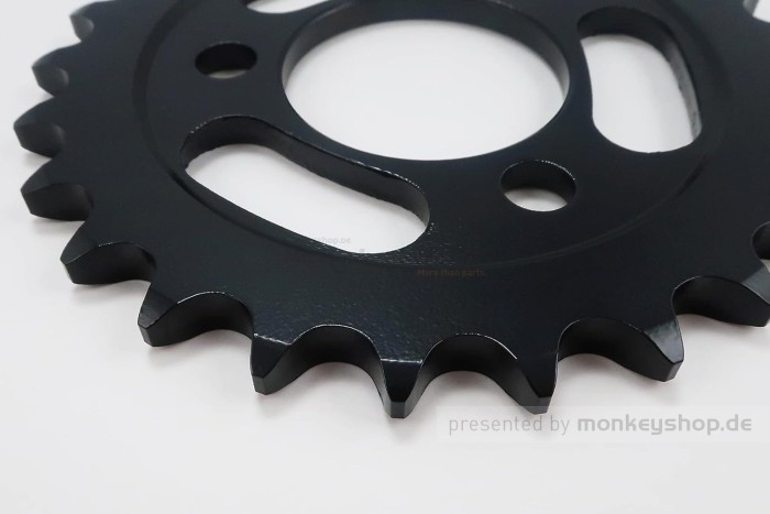 Kitaco Kettenrad 25T hinten schwarz f. Monkey 50 + Gorilla
