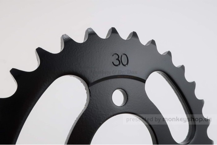 Kitaco Kettenrad 30T hinten schwarz f. Monkey 50 + Gorilla