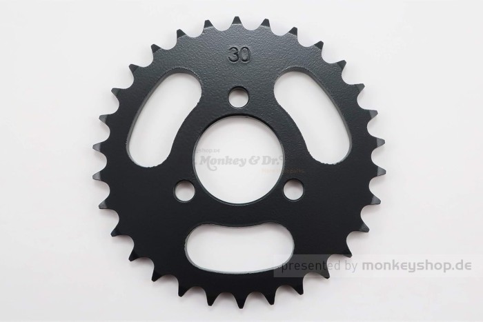 Kitaco Kettenrad 30T hinten schwarz f. Monkey 50 + Gorilla