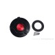 Tankdeckel Aluminium schwarz rot eloxiert f. Monkey 125
