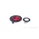 Tankdeckel Aluminium schwarz rot eloxiert f. Monkey 125