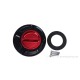 Tankdeckel Aluminium schwarz rot eloxiert f. Monkey 125