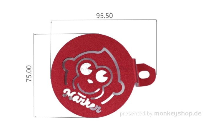 Abdeckung Cover Hupe Aluminium schwarz f. Monkey 125