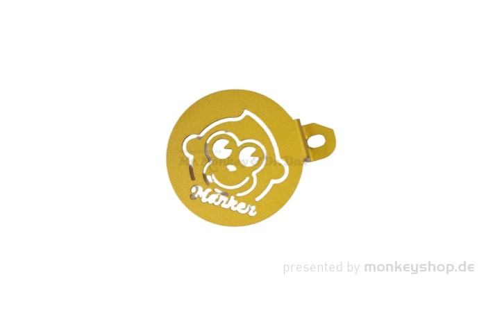 Abdeckung Cover Hupe Aluminium gold f. Monkey 125
