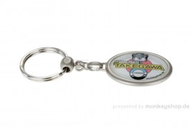 Schlüsselanhänger Takegawa oval Metall 35x45 mm