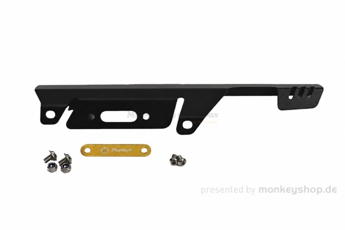 Kettenschutz Aluminium CNC schwarz gold f. Monkey 125