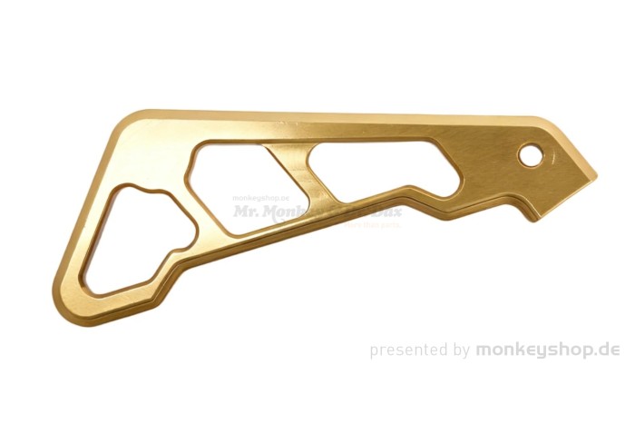 Führung Bremsleitung vorn Aluminium CNC gold f. Monkey 125