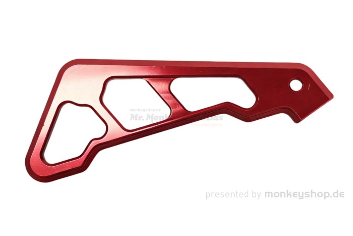 Führung Bremsleitung vorn Aluminium CNC rot f. Monkey 125