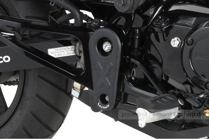 Kitaco Heel Guard Fersenschutz Aluminium schwarz f. Dax 125