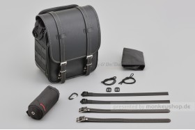 Henly Begins Satteltasche Leder Flat 13 Liter schwarz DHS-18
