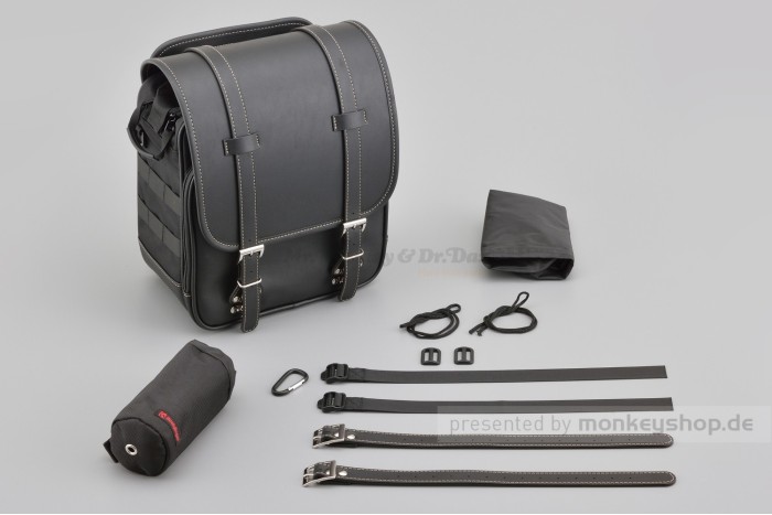 Henly Begins Satteltasche Leder Flat 13 Liter schwarz DHS-18