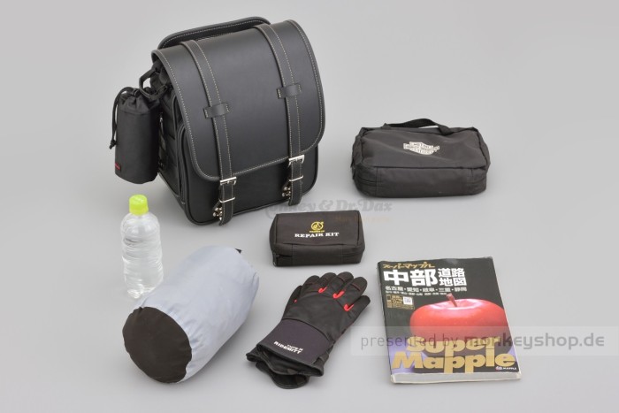 Henly Begins Satteltasche Leder Flat 13 Liter schwarz DHS-18