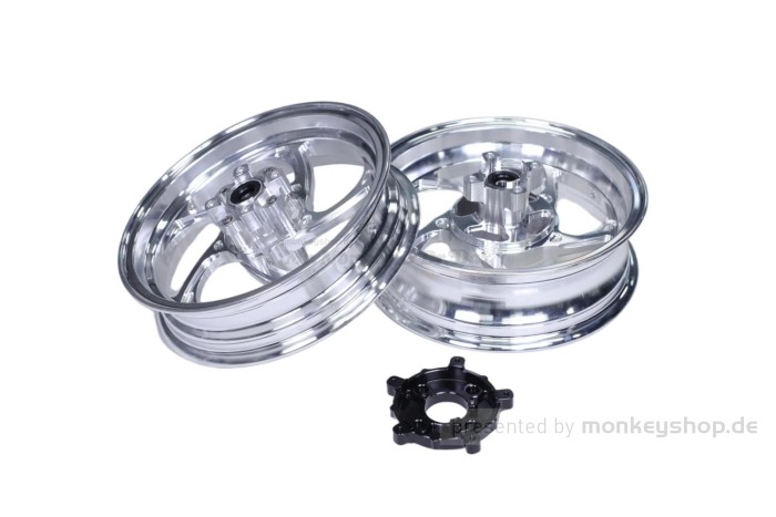 Felgen Satz Aluminium CNC silber 12" f. Monkey 125