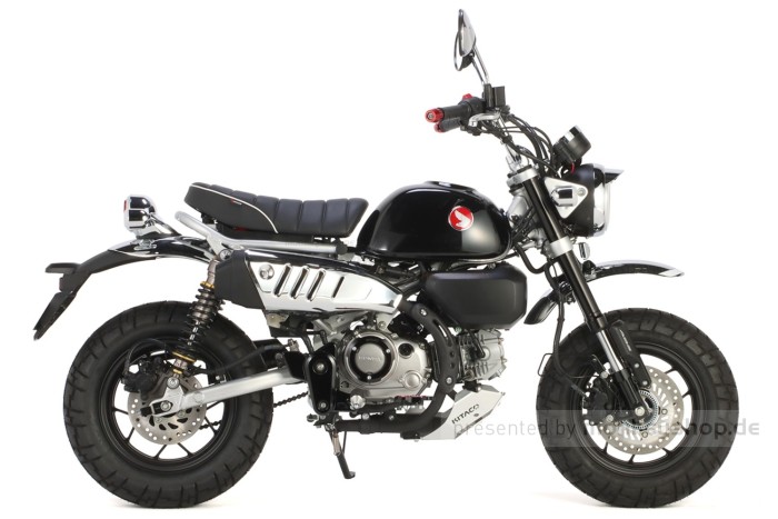 Kitaco Sitzbank Typ 2 Tuck Roll schwarz mit weißem Keder f. Monkey 125