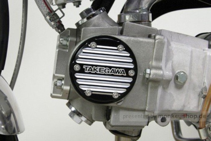 Takegawa Deckel rund links Nockenwelle Zylinderkopf Aluminium CNC schwarz f. Monkey Z50 + Gorilla + Dax 50 70 + Chaly + SS50