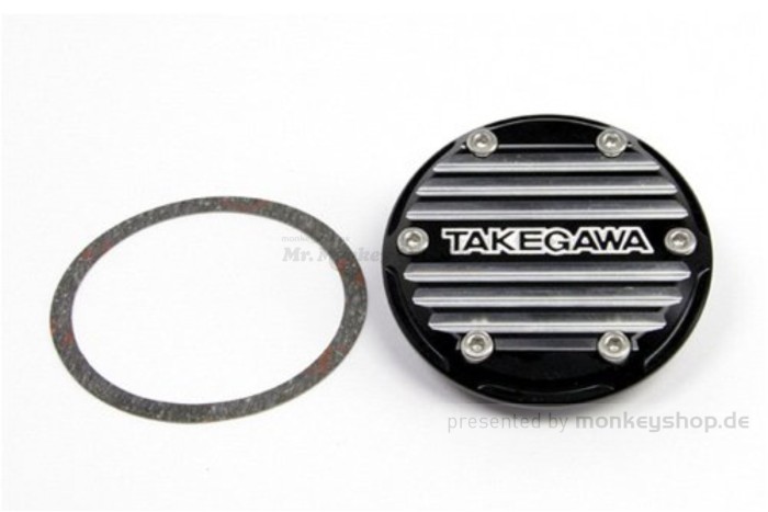 Takegawa Deckel rund links Nockenwelle Zylinderkopf Aluminium CNC schwarz f. Monkey Z50 + Gorilla + Dax 50 70 + Chaly + SS50