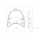 Daytona Windschild Meter Visor Aluminium silber