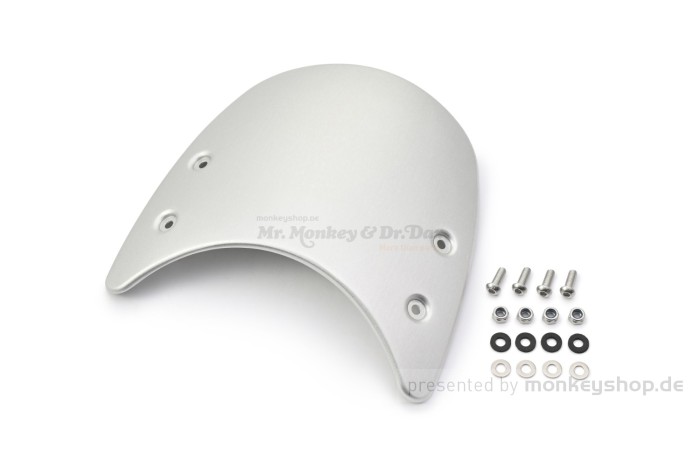 Daytona Windschild Meter Visor Aluminium silber