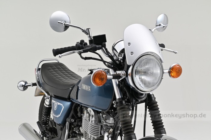 Daytona Windschild Meter Visor Aluminium silber