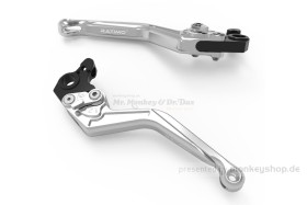 Raximo Kupplungs- & Bremshebel Set Aluminium CNC einstellbar silber f. Monkey 125 + MSX