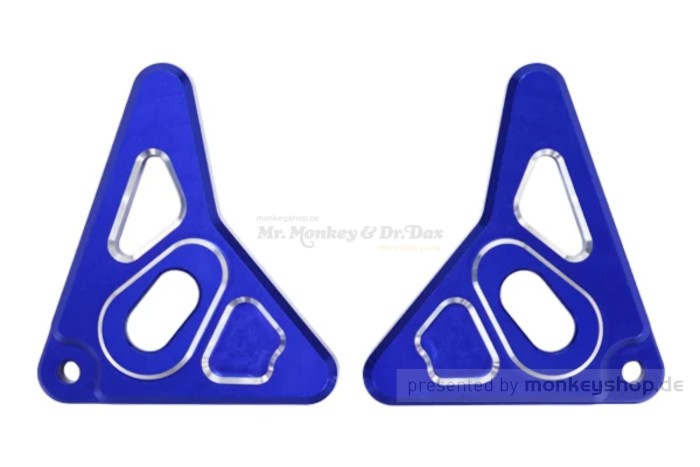 Lampenhalterung Aluminium CNC blau eloxiert f. Monkey 125 + Dax 125