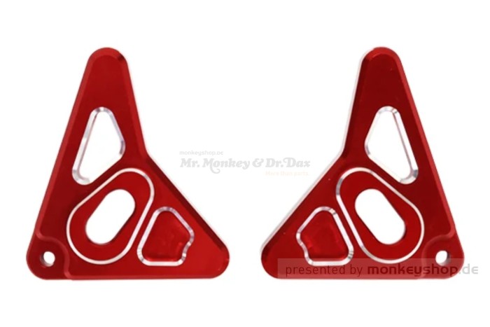 Lampenhalterung Aluminium CNC rot eloxiert f. Monkey 125 + Dax 125