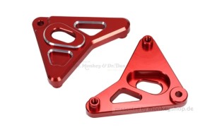 Lampenhalterung Aluminium CNC rot eloxiert f. Monkey 125 + Dax 125