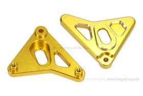 Lampenhalterung Aluminium CNC gold eloxiert f. Monkey 125 + Dax 125