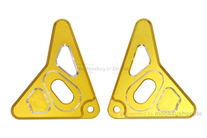 Lampenhalterung Aluminium CNC gold eloxiert f. Monkey 125 + Dax 125