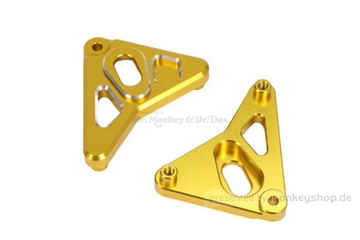Lampenhalterung Aluminium CNC gold eloxiert f. Monkey 125 + Dax 125