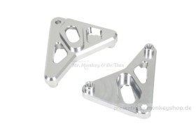 Lampenhalterung Aluminium CNC silber eloxiert f. Monkey 125 + Dax 125
