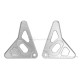 Lampenhalterung Aluminium CNC silber eloxiert f. Monkey 125 + Dax 125